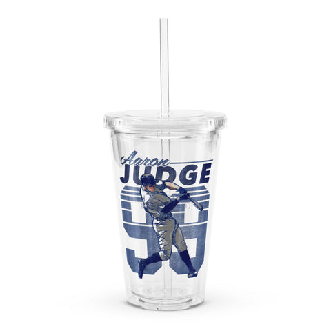Clear plastic tumbler [500L] Aaron Judge Retro B