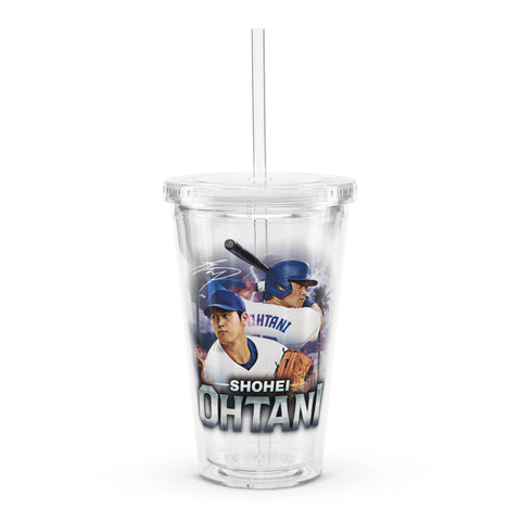Clear plastic tumbler [500L] Shohei Ohtani Los Angeles D Dual threat