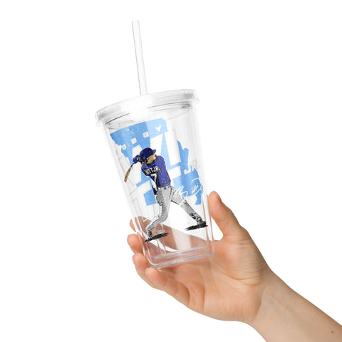 Clear plastic tumbler [500L] Bobby Witt Jr. Kansas City Player Map