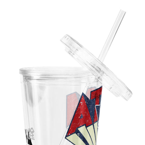 Clear plastic tumbler [ATM] VINTAGE ATOM