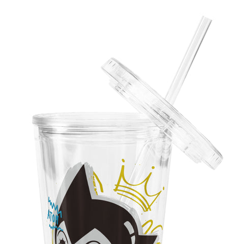 Clear plastic tumbler [ATM] GRAFFITI ATOM