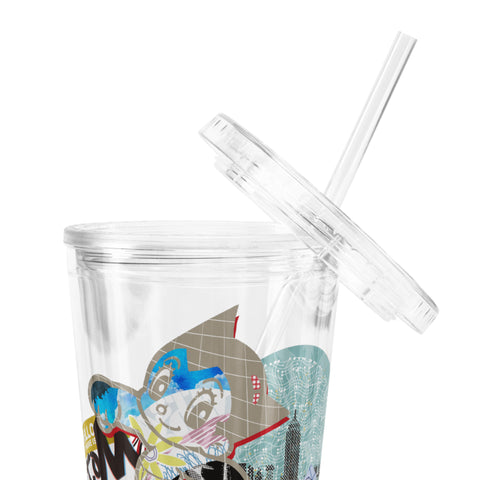 Clear plastic tumbler [ATM] OVERLAY ATOM
