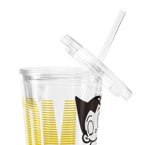 Clear plastic tumbler [ATM] SLEEP ATOM
