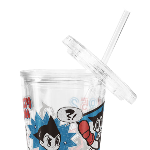 Clear plastic tumbler [ATM] STICKERS ATOM