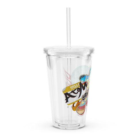 Clear plastic tumbler [ATM] OVERLAY ATOM