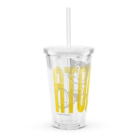 Clear plastic tumbler [ATM] SLEEP ATOM