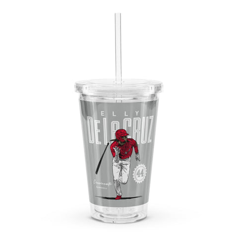 Clear plastic tumbler [500L] Elly De La Cruz Cincinnati Card
