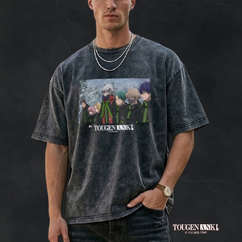 Washed Oversized Cotton T-Shirt [TOUGEN ANKI] Scene-shot 1