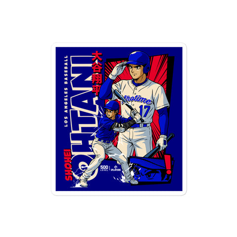 Bubble-free stickers [500L] Shohei Ohtani Los Angeles D Anime