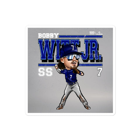 Bubble-free stickers [500L] Bobby Witt Jr. Kansas City Cartoon