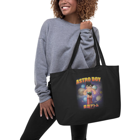Large organic tote bag [ATM] 3D VINTAGE ATOM