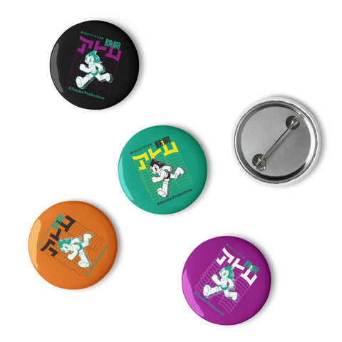 Set of pin buttons [ATM] RUN ATOM