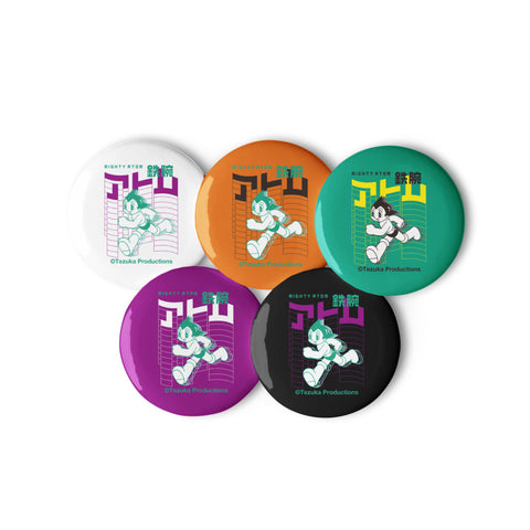 Set of pin buttons [ATM] RUN ATOM