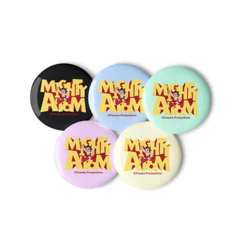 Set of pin buttons [ATM] RETRO ATOM