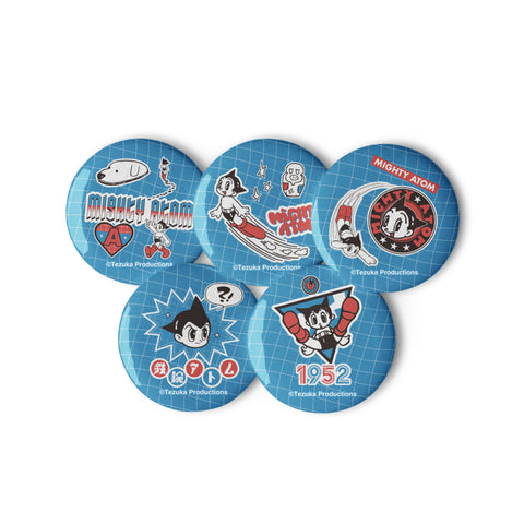 Set of pin buttons [ATM] STICKERS ATOM