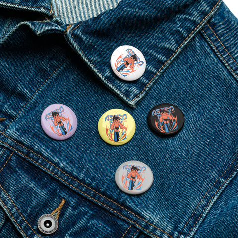 Set of pin buttons [ATM] POWER ATOM
