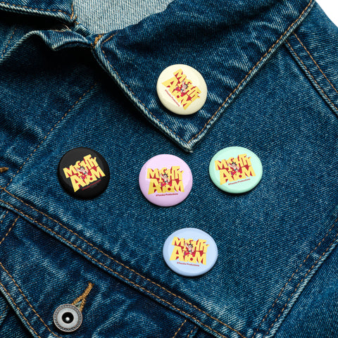 Set of pin buttons [ATM] RETRO ATOM
