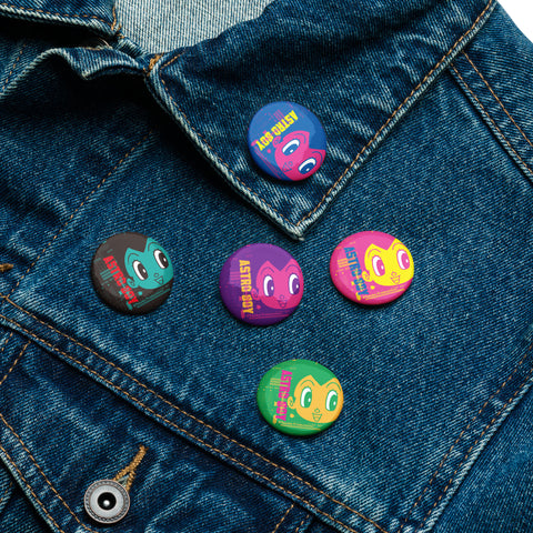Set of pin buttons [ATM] CLOSE UP ATOM