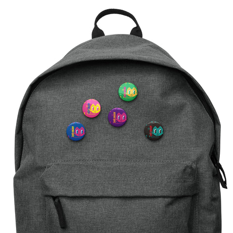 Set of pin buttons [ATM] CLOSE UP ATOM