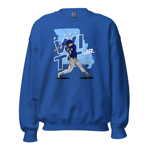 Unisex Sweatshirt [500L] Bobby Witt Jr. Kansas City Player Map