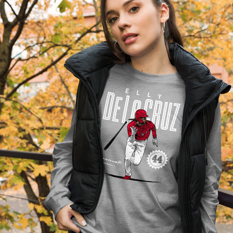 Unisex Long Sleeve Tee [500L] Elly De La Cruz Cincinnati Card