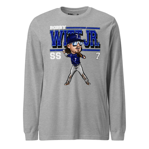 Unisex Long Sleeve Tee [500L] Bobby Witt Jr. Kansas City Cartoon