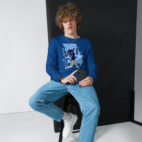 Unisex Long Sleeve Tee [500L] Bobby Witt Jr. Kansas City Player Map