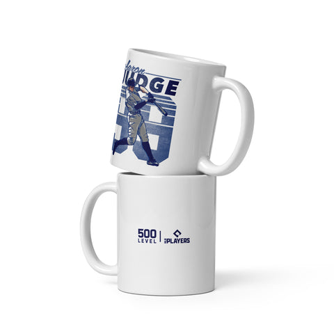 White glossy mug [500L] Aaron Judge Retro B