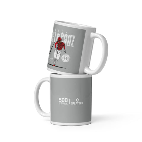 White glossy mug [500L] Elly De La Cruz Cincinnati Card