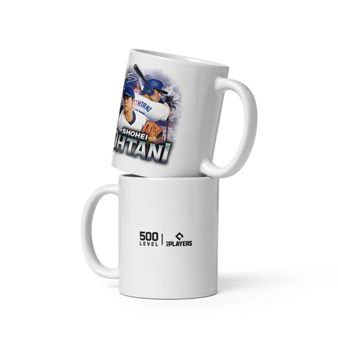 White glossy mug [500L] Shohei Ohtani Los Angeles D Dual threat