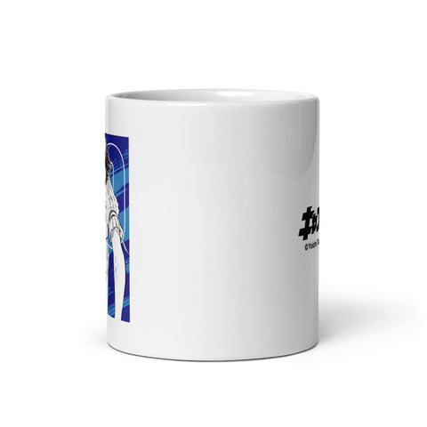 White glossy mug [CPT] TSUBASA Close up