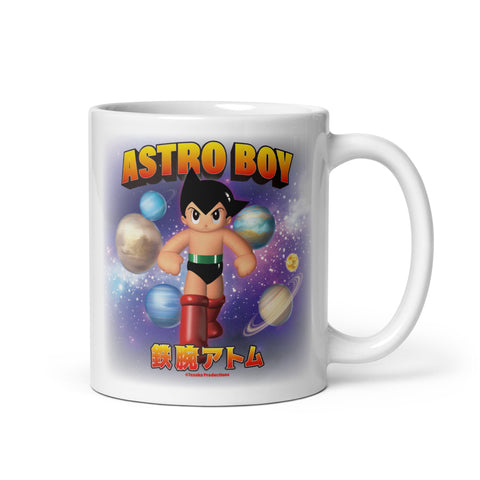 White glossy mug [ATM] 3D VINTAGE ATOM