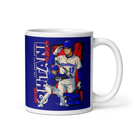 White glossy mug [500L] Shohei Ohtani Los Angeles D Anime