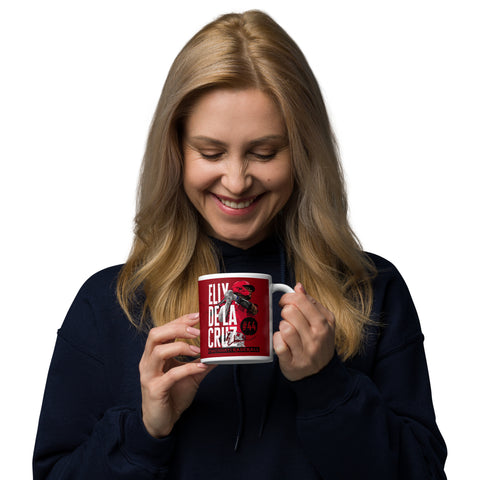 White glossy mug [500L] Elly De La Cruz Cincinnati Player Name
