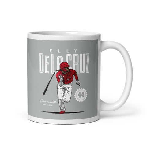 White glossy mug [500L] Elly De La Cruz Cincinnati Card