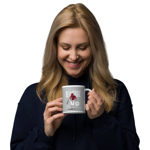 White glossy mug [500L] Elly De La Cruz Cincinnati Card