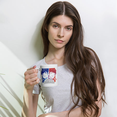 White glossy mug [CPT] TSUBASA Tsubasa & Kojirou